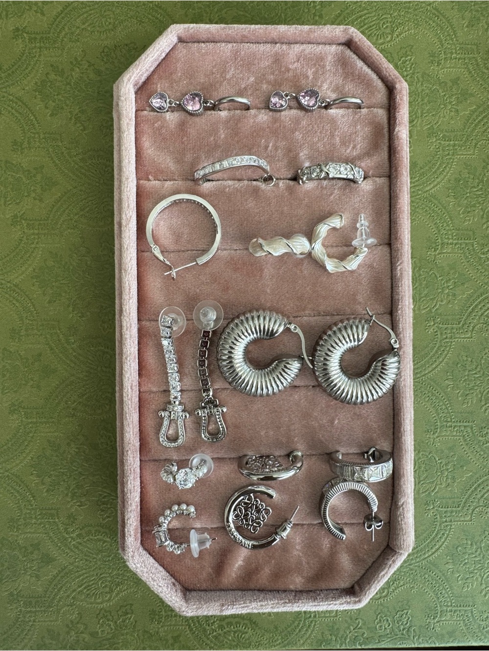Silver Tone Statement Jewelry Lot - Stainless Steel, CZ or Glass